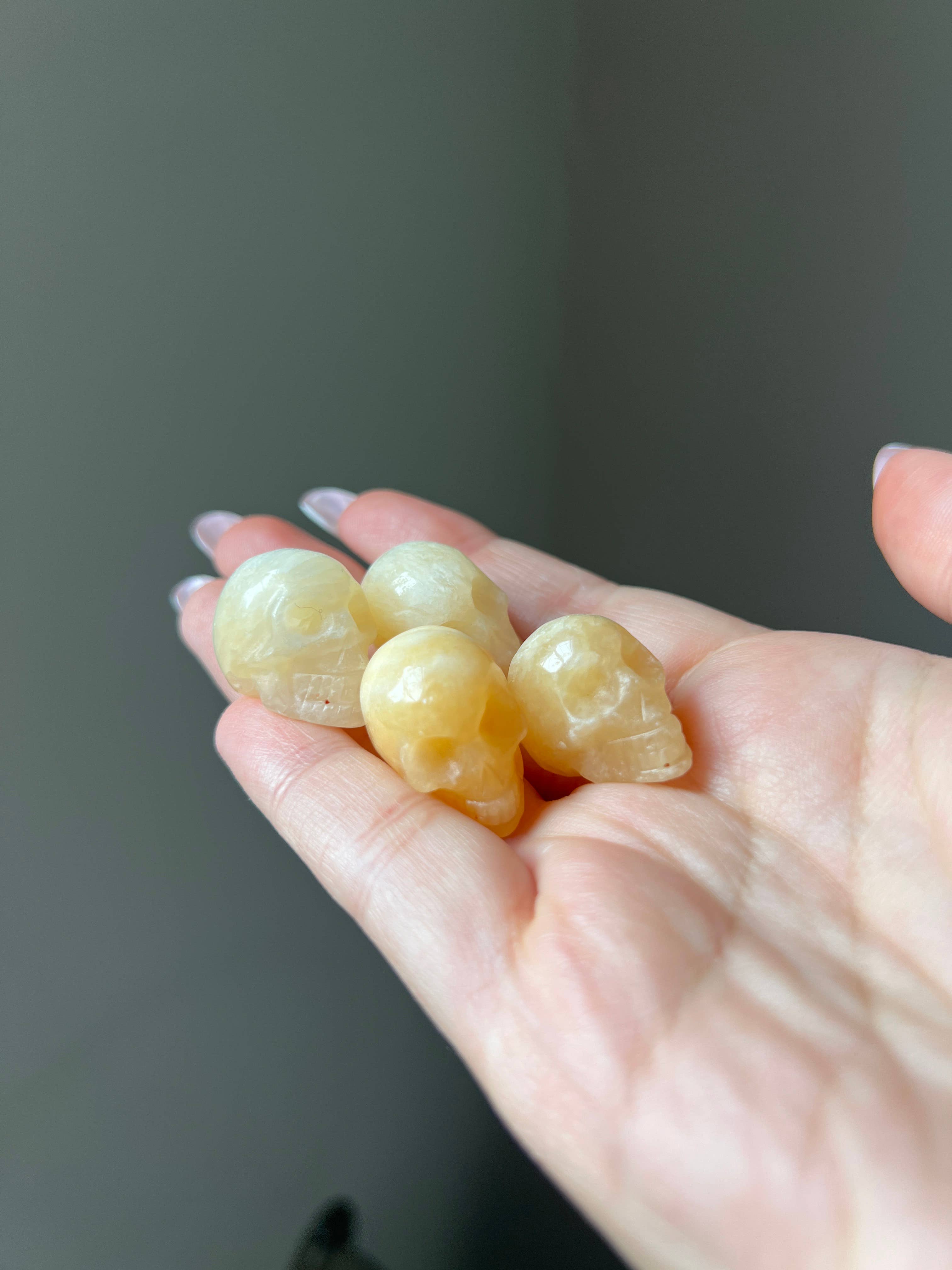 Orange Calcite Mini Crystal Skull