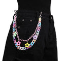 Colorful Acrylic Star Pendant Chain Trendy Gender-Neutral Belt