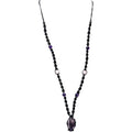 Hippie Necklace w/ Beads - Rough Amethyst Point