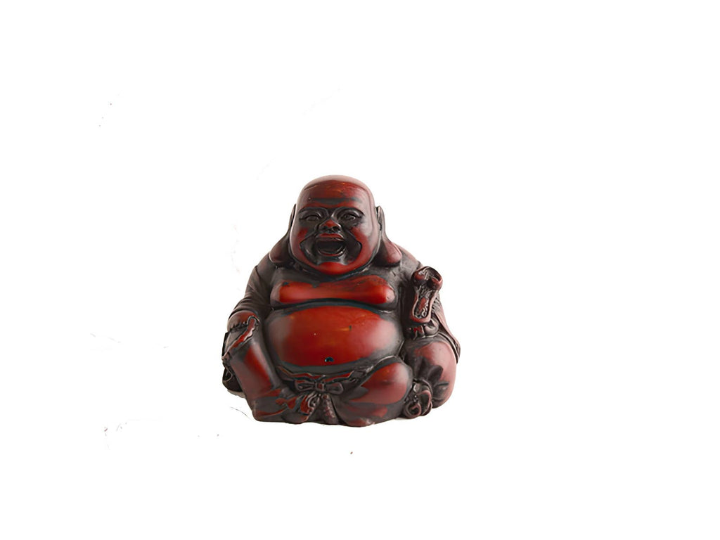 Seated Jolly Laughing Buddha Resin Statue
