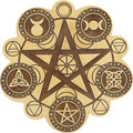 Wood Crystal Grid - Wiccan
