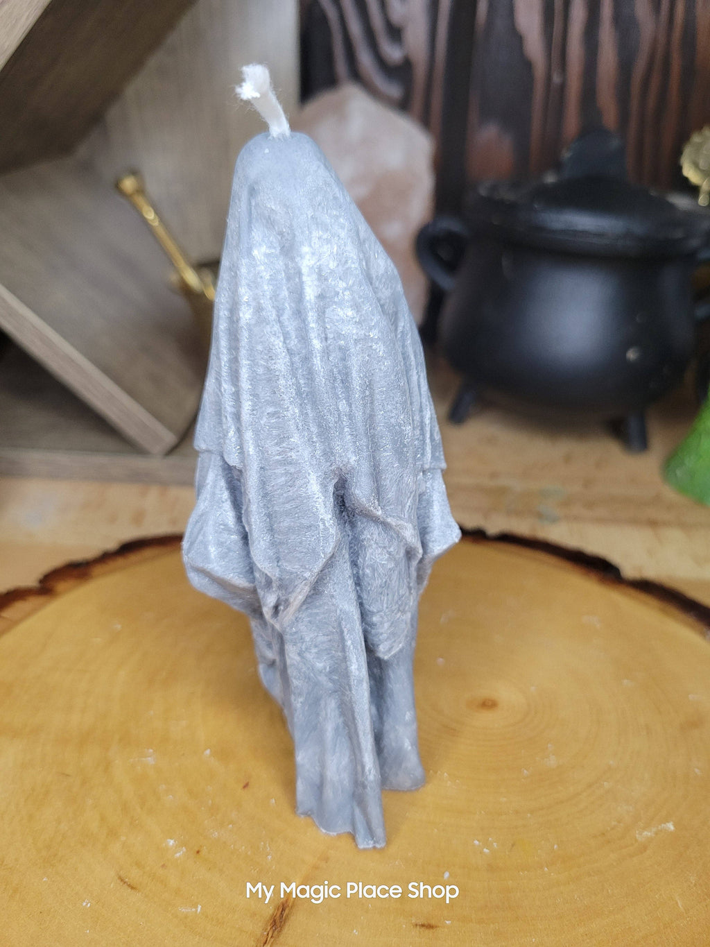 Ghost Handmade Candle , Palm wax Candle ,white Ghost candle