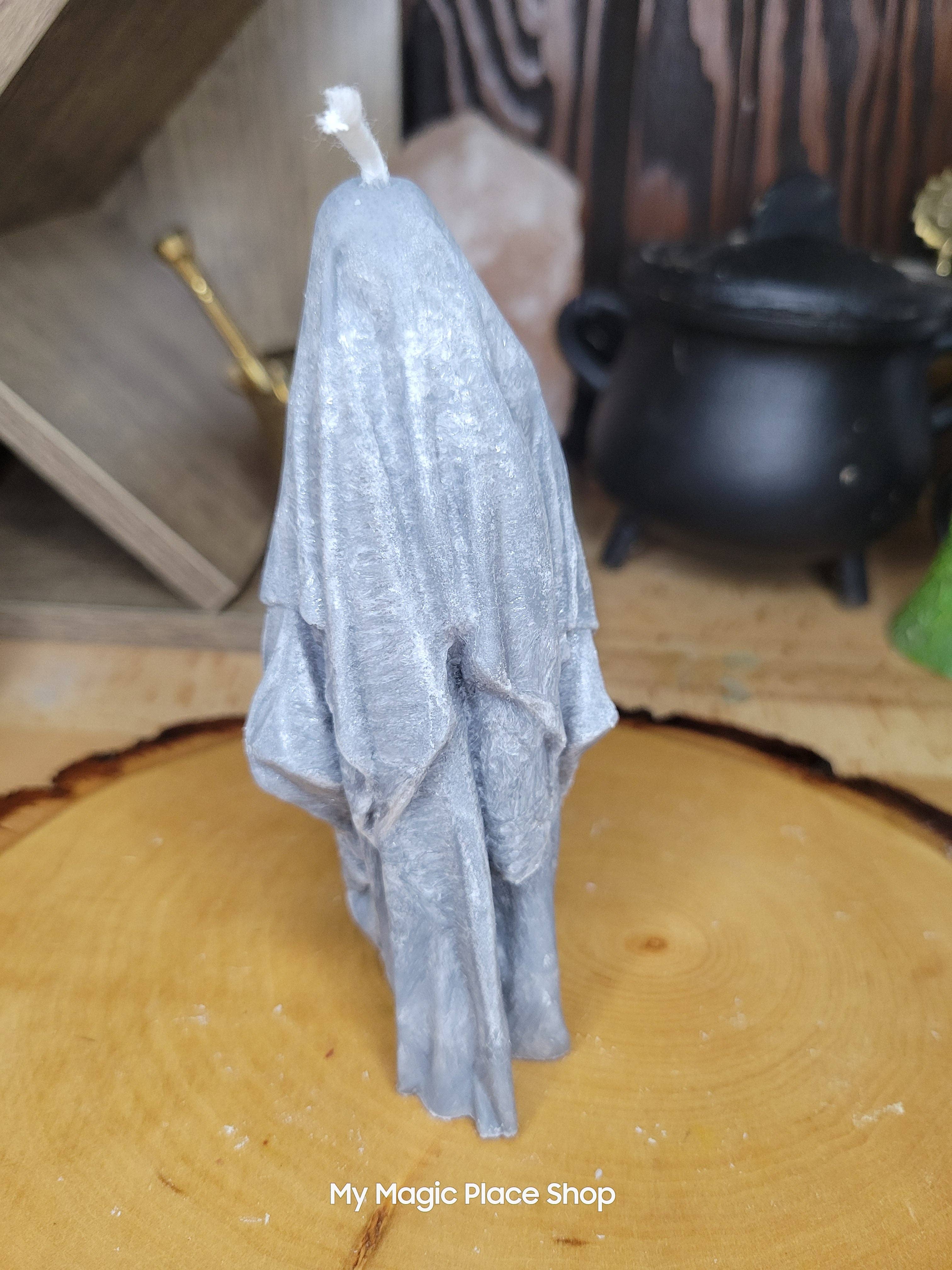 Ghost Handmade Candle , Palm wax Candle ,white Ghost candle