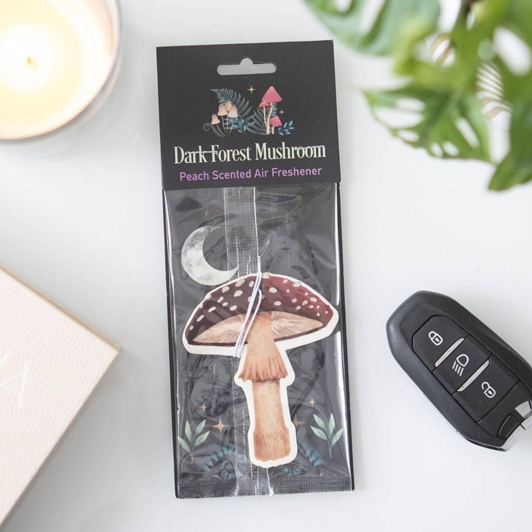 Peach Dark Forest Mushroom Air Freshener.