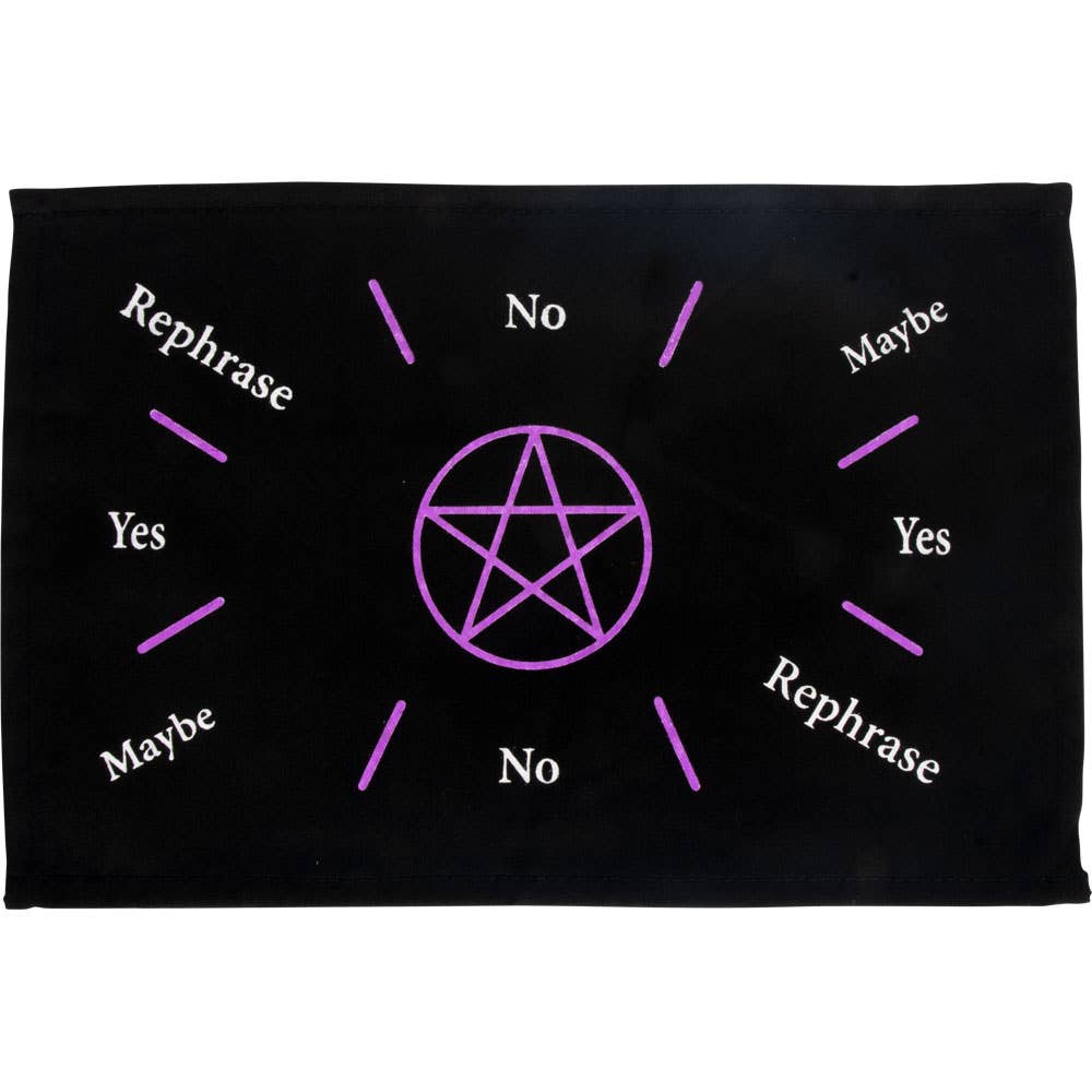 Printed Cotton Pendulum Mat - Pentacle Purple (Each)