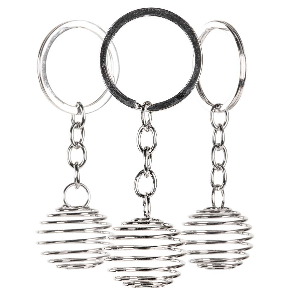 1 Inch Large Crystal Cage Keychains