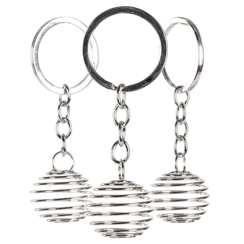1 Inch Large Crystal Cage Keychains