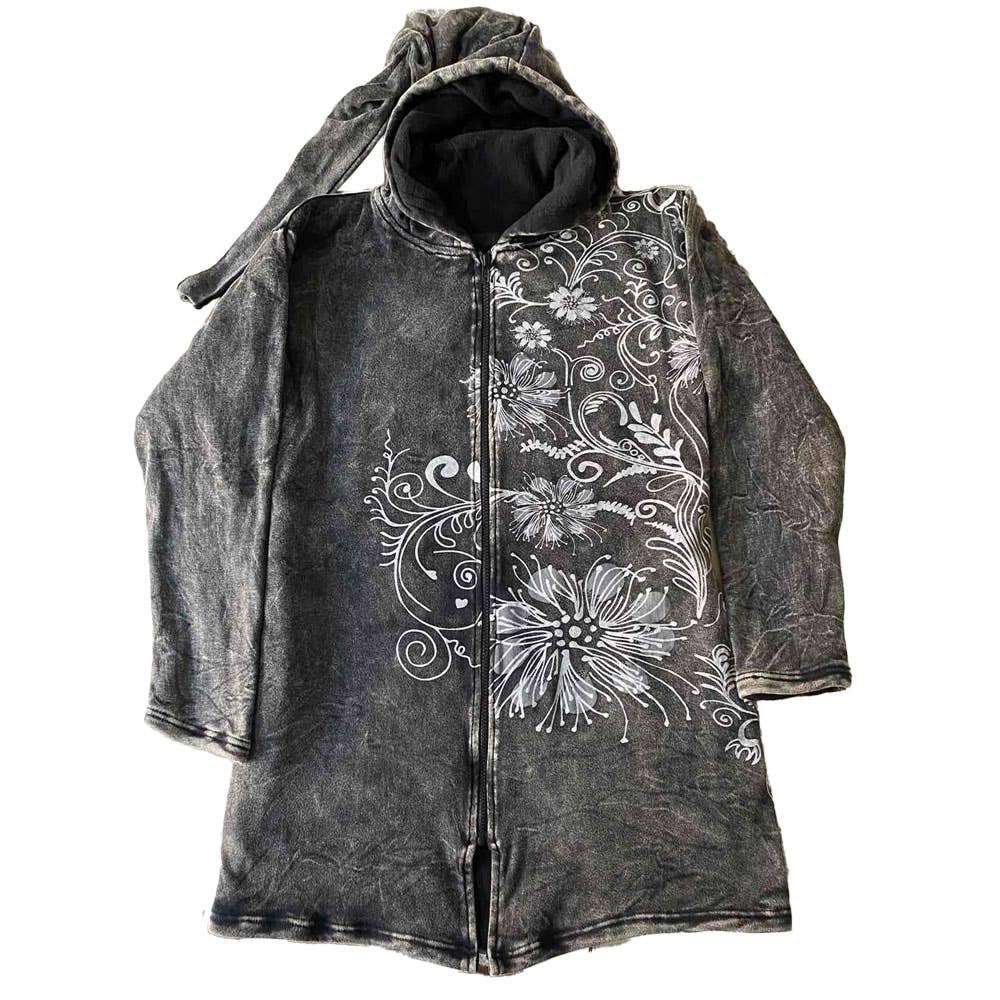 Black And White Floral Jacket