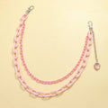 Pink Strawberry Acrylic Belt Chain Cute Trendy Double Layer Waist Chain