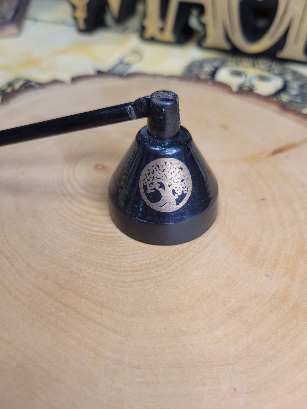 Handmade Iron Mini Snuffer ,Triple Moon Snuffer, Pentacle Sn