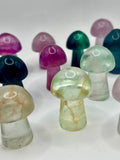 Fluorite Mushroom Carving - Freestanding Mushroom Carving