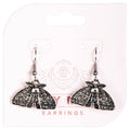 ANTIQUE SILVER  MOTH  EARRINGS
