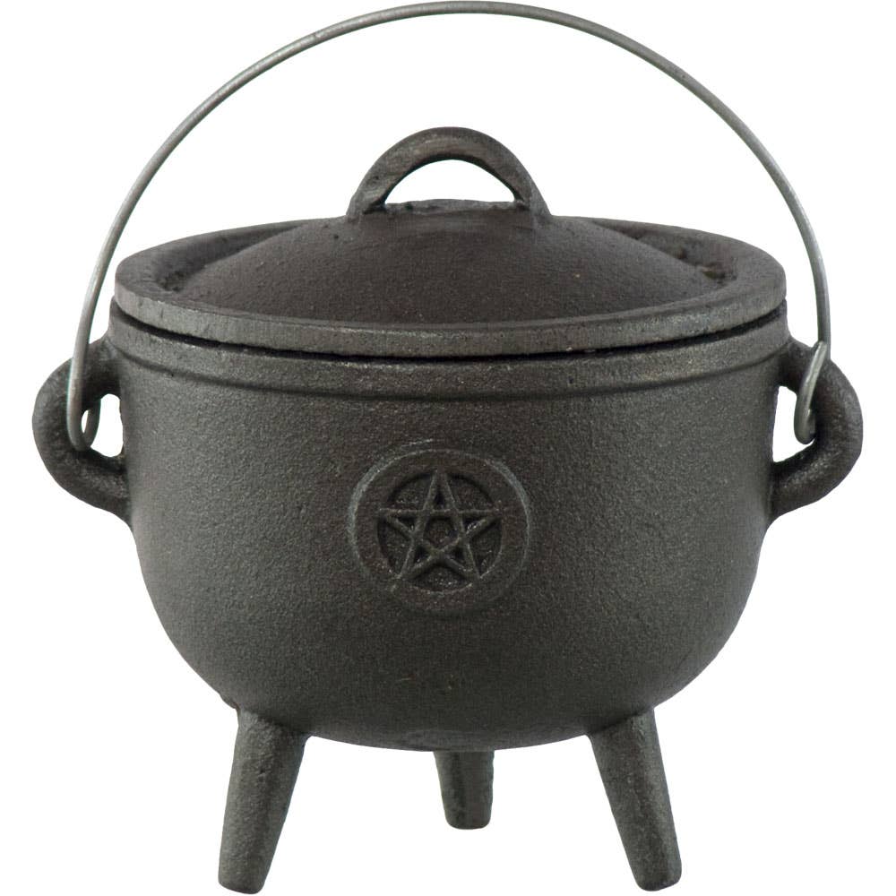 Cast Iron Cauldron Small 4.5in Pentacle (Each)