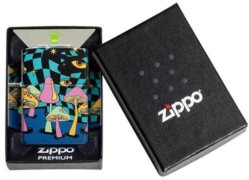 Mushroom Party Design Glow in the Dark Zippo Lighter
