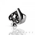 SS DEATH SKULL POSION HEART BOTTLE RING