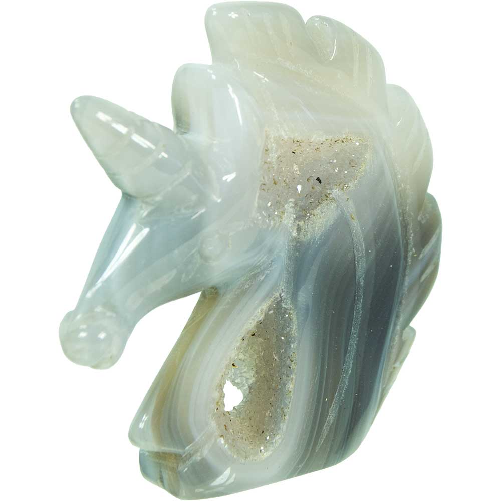 Druzy Agate Figurine - Unicorn