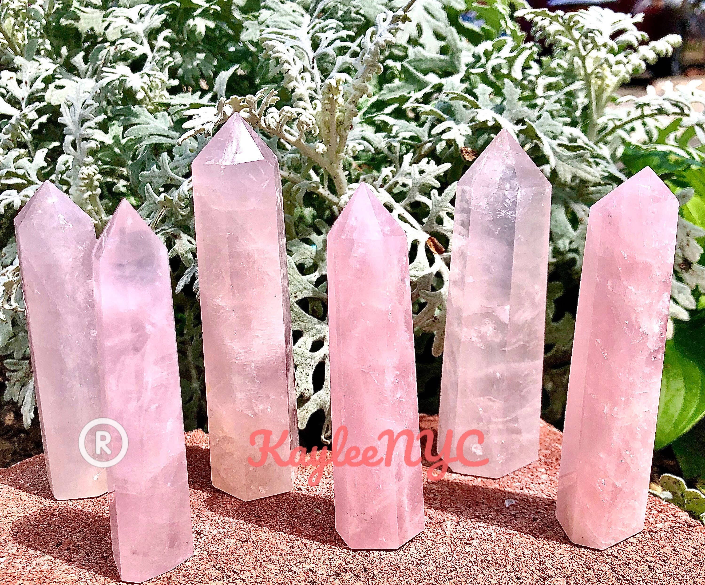 Wholesale Lot 1 lb Natural Rose Quartz Tower Obelisk Point W