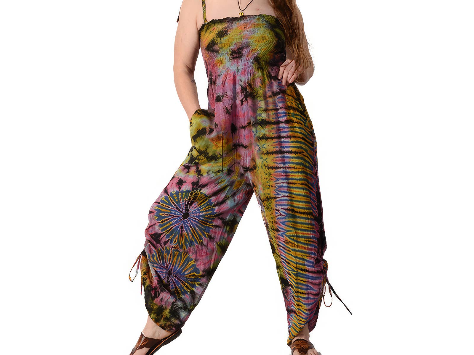 Lady Madonna Tye Dye Viscose Cinch Leg Jumper