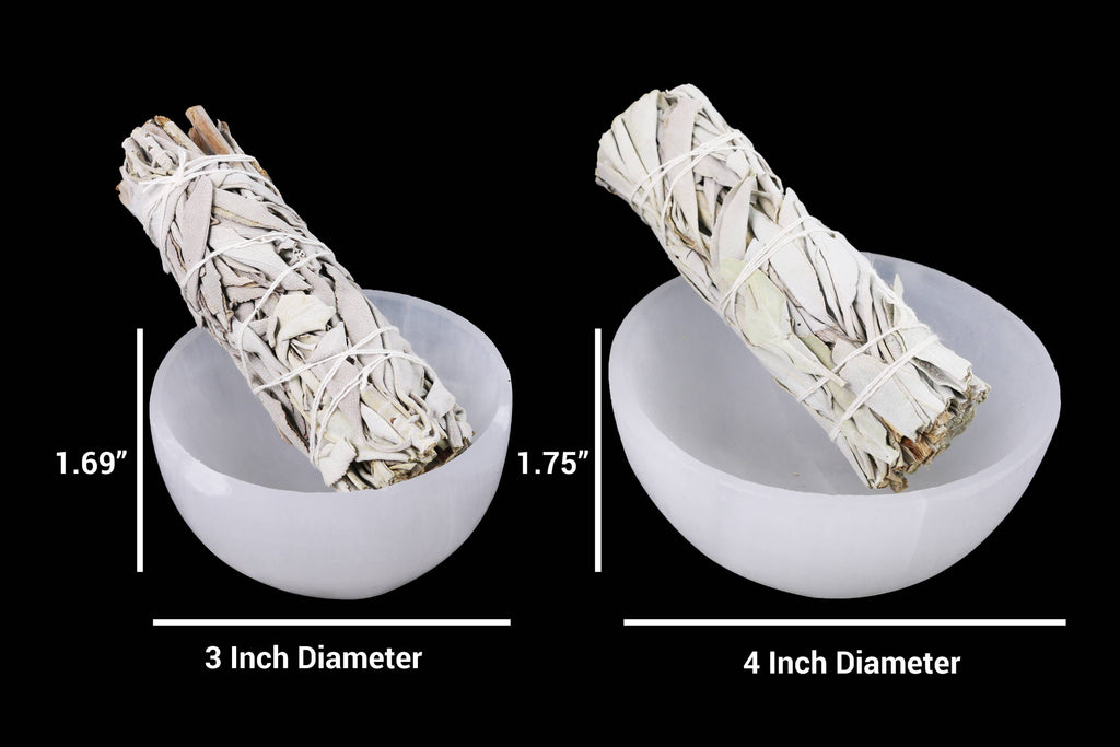 Deep Selenite Smudge Bowl (3 in.)