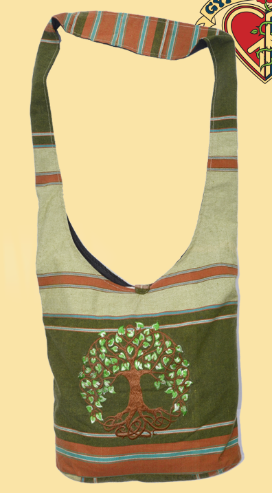 Let Love Grow Hand Embroidered Peddler Bag
