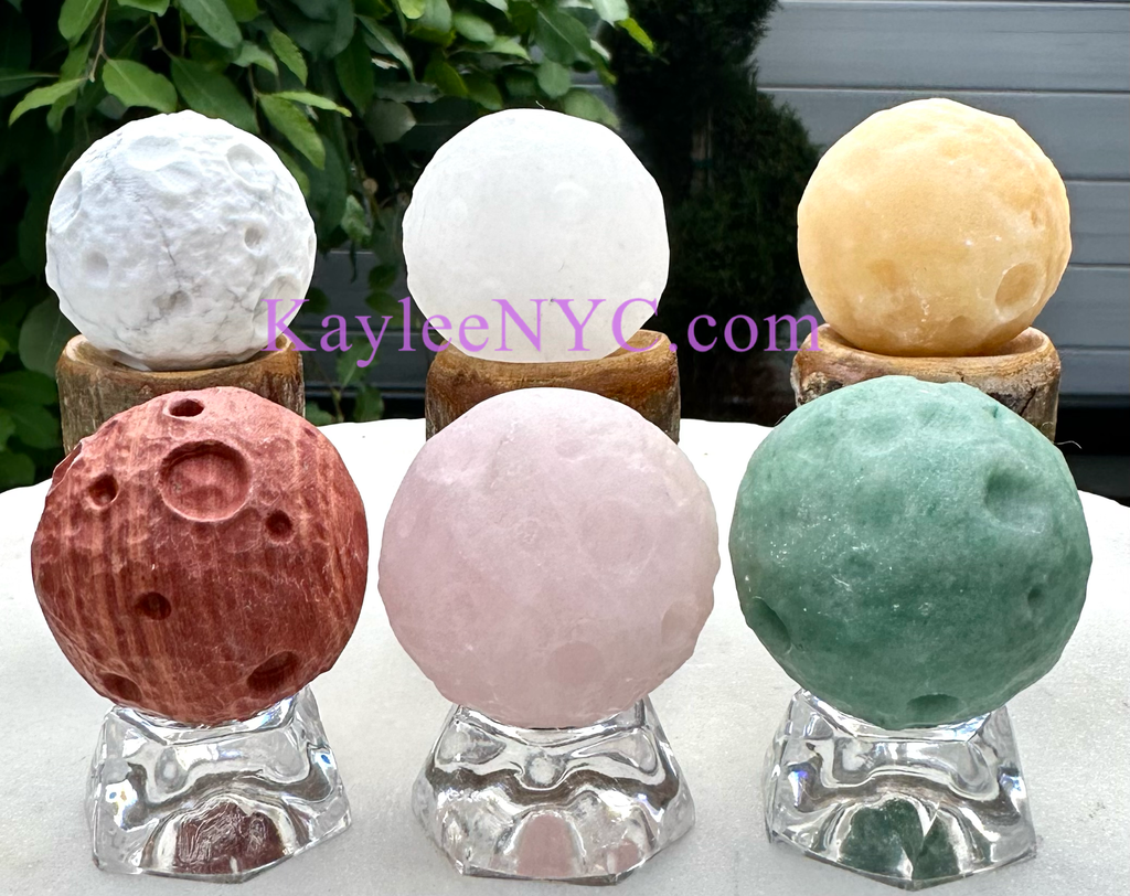 Mix Crystal 40mm Moon Spheres