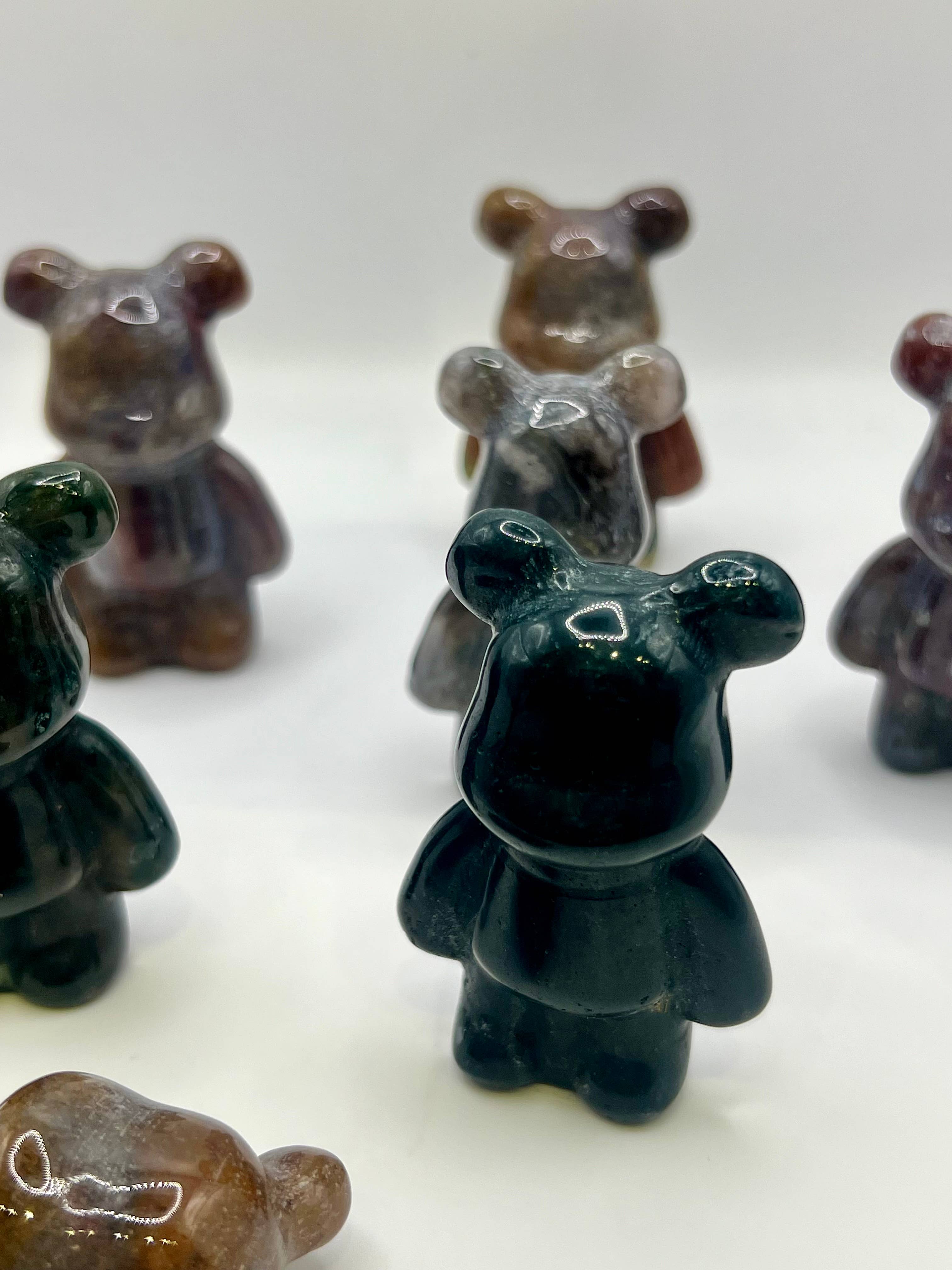 Teddy Bear Crystal Carving - Variety Color Bear Crystal