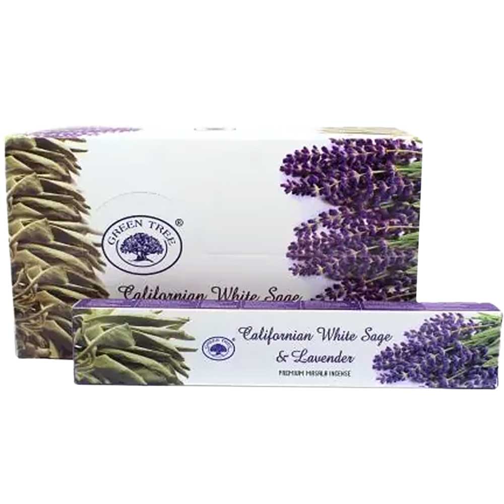 Green Tree Incense 15 gr - Californian White Sage & Lavender