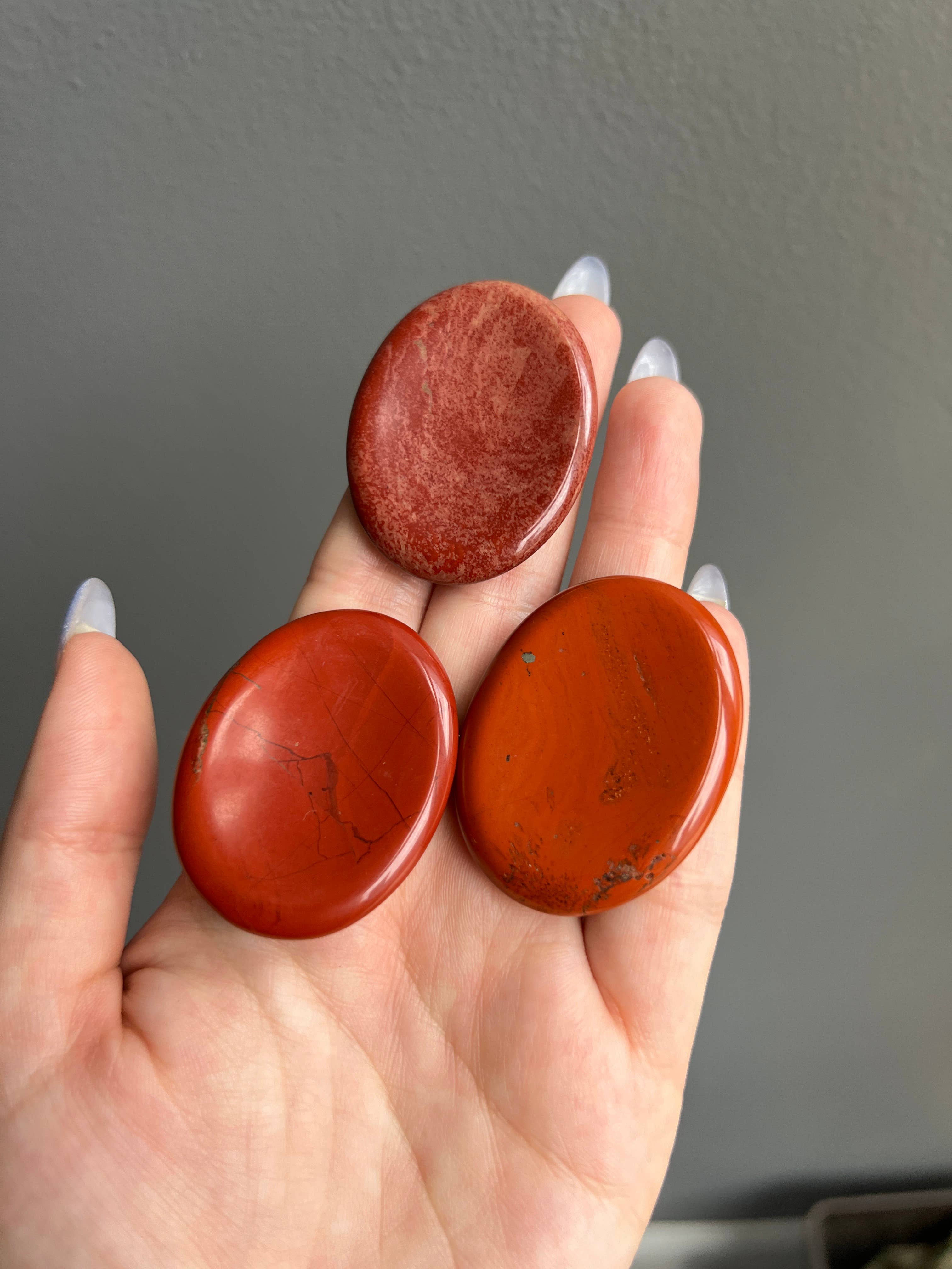 Red Jasper Crystal Worry Stone