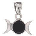 Triple Moon Pendant w/ Black Onyx