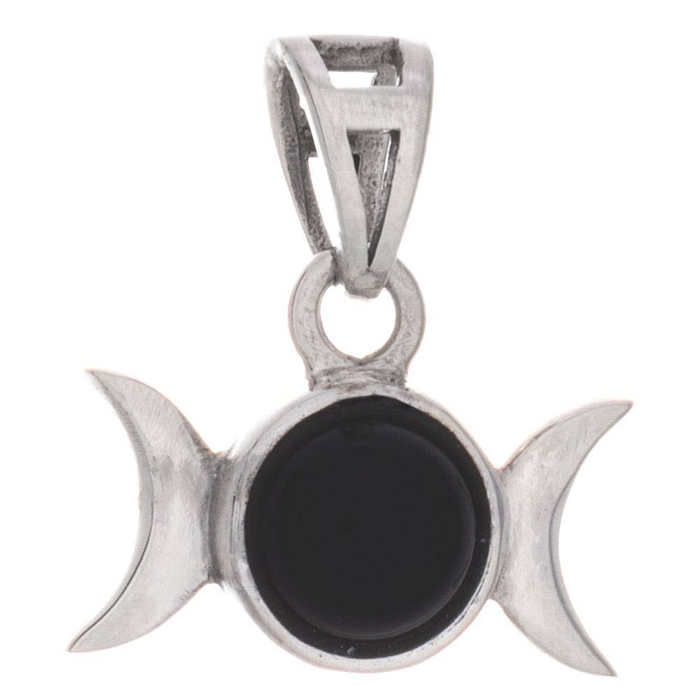 Triple Moon Pendant w/ Black Onyx
