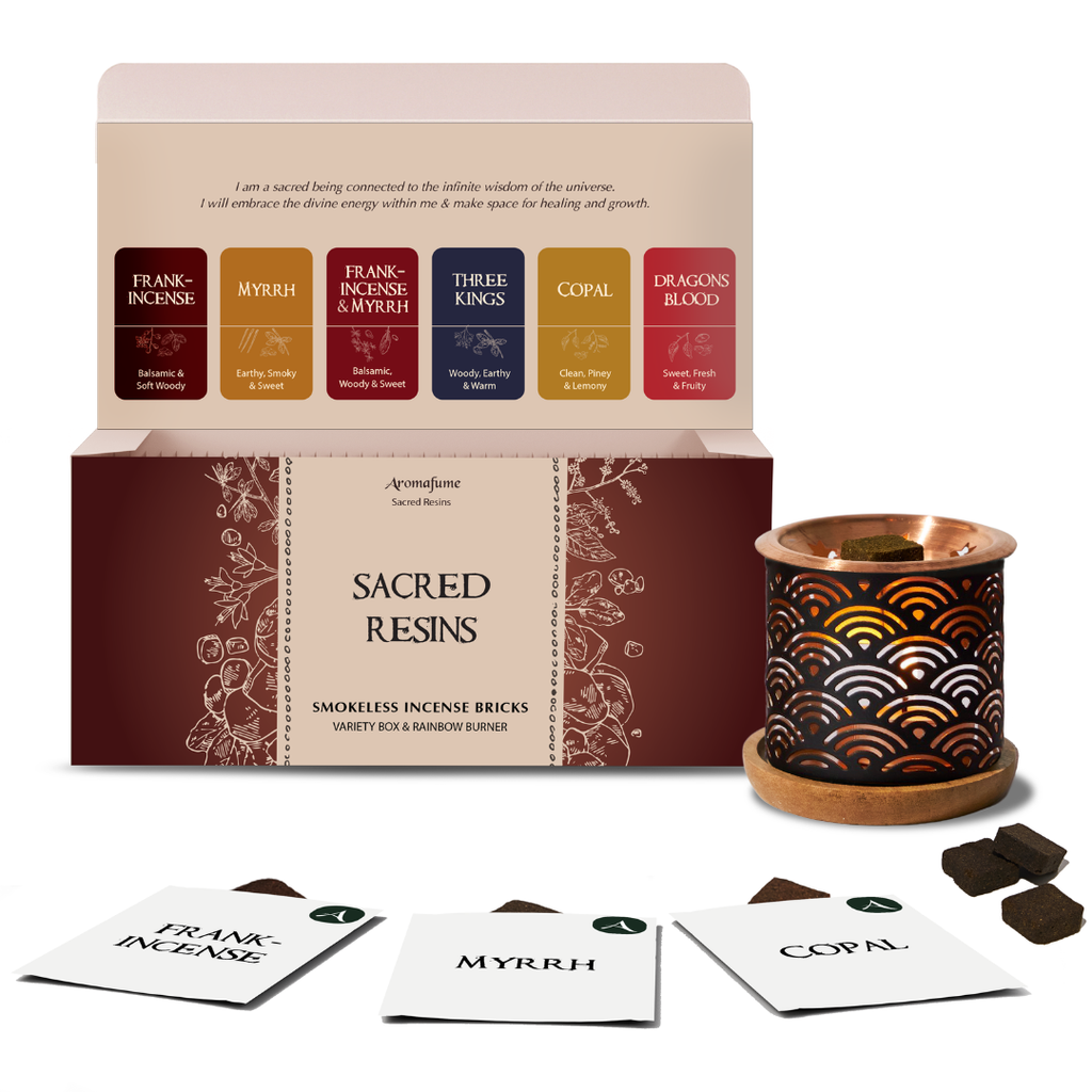 Resin Incense Brick & Burner Set | Frankincense & More
