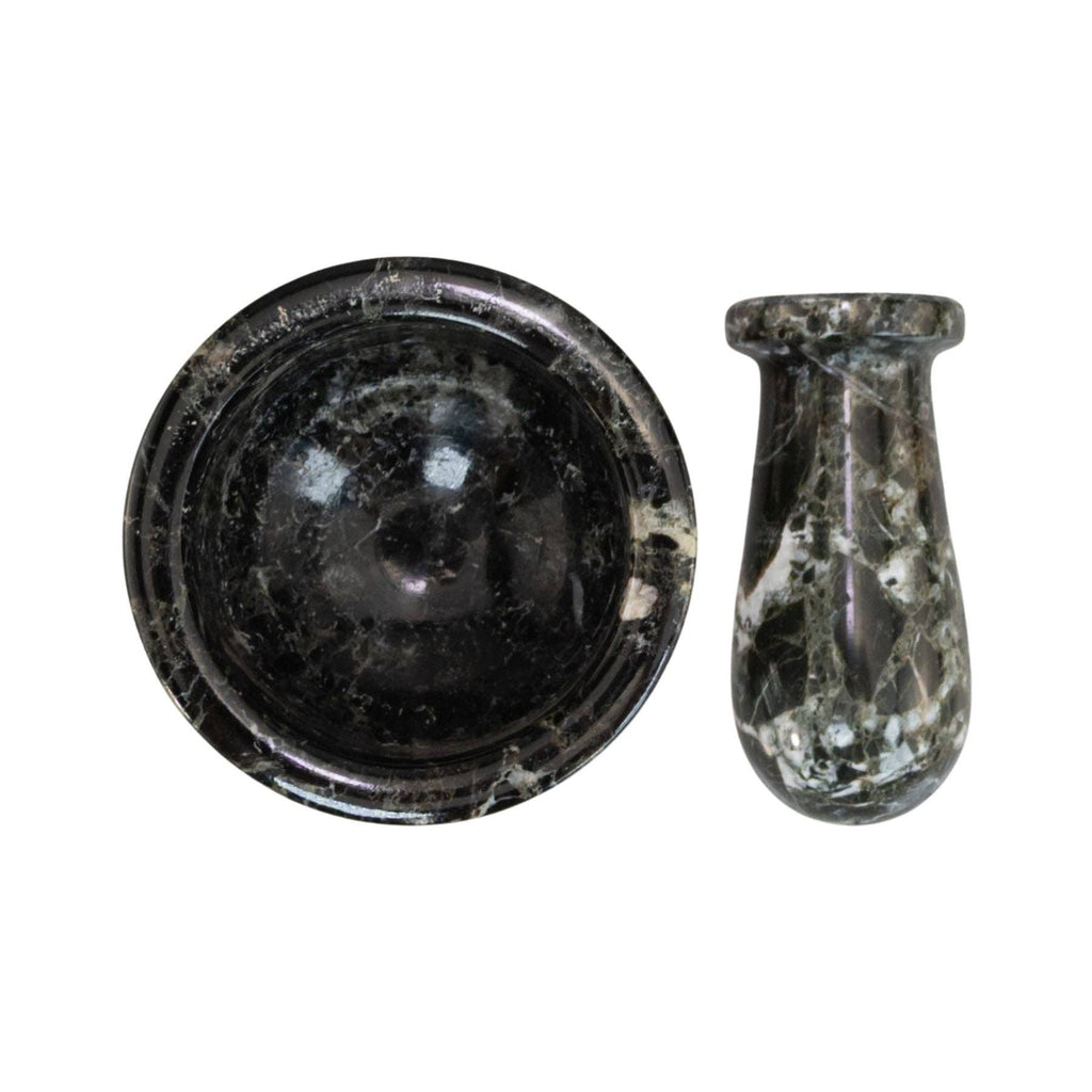 Black Zebra Mortar and Pestle.