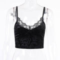 Sexy Cropped Lace Tank Top for Women