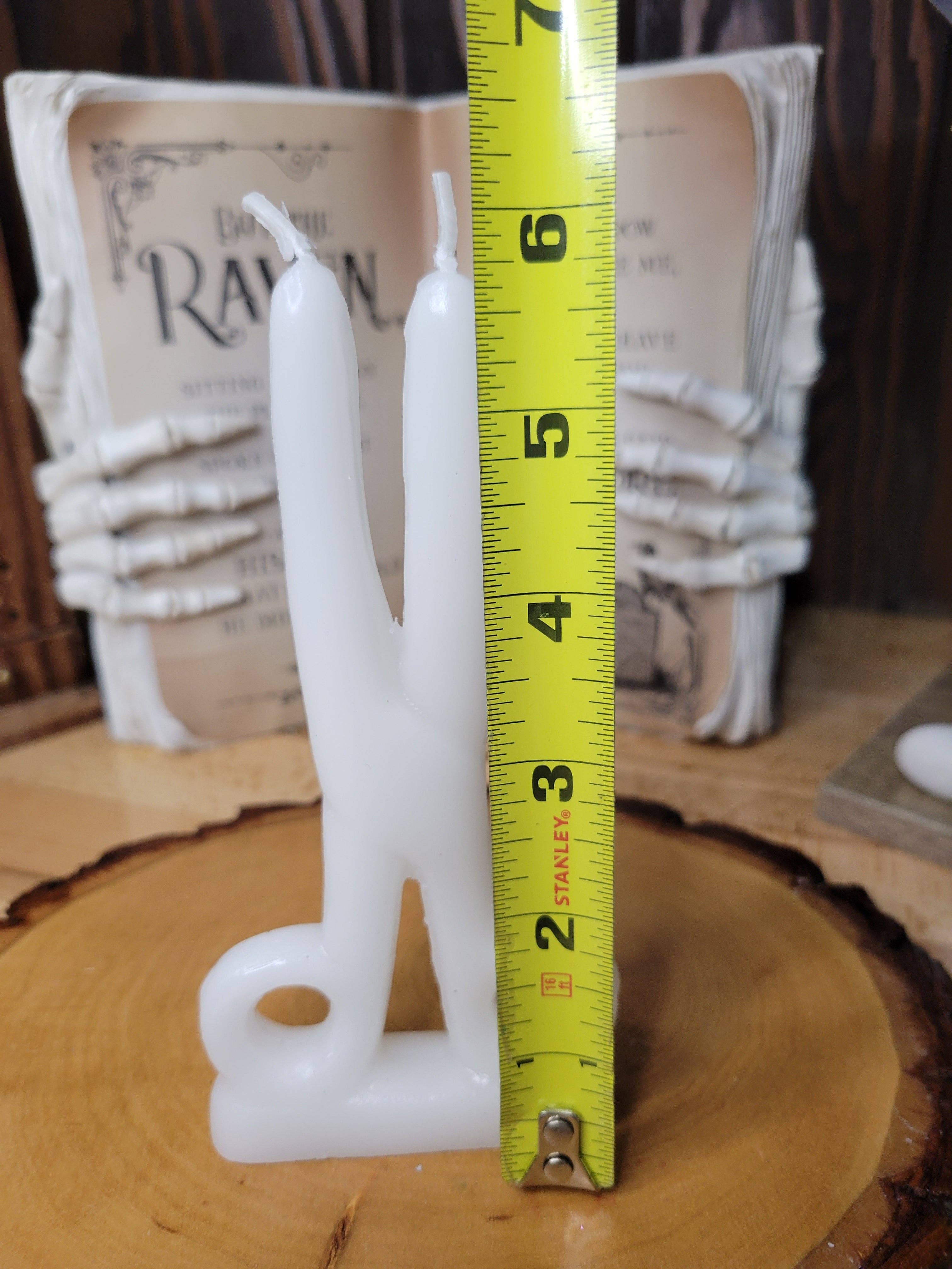 White Scissors shape candle- Cord cutting