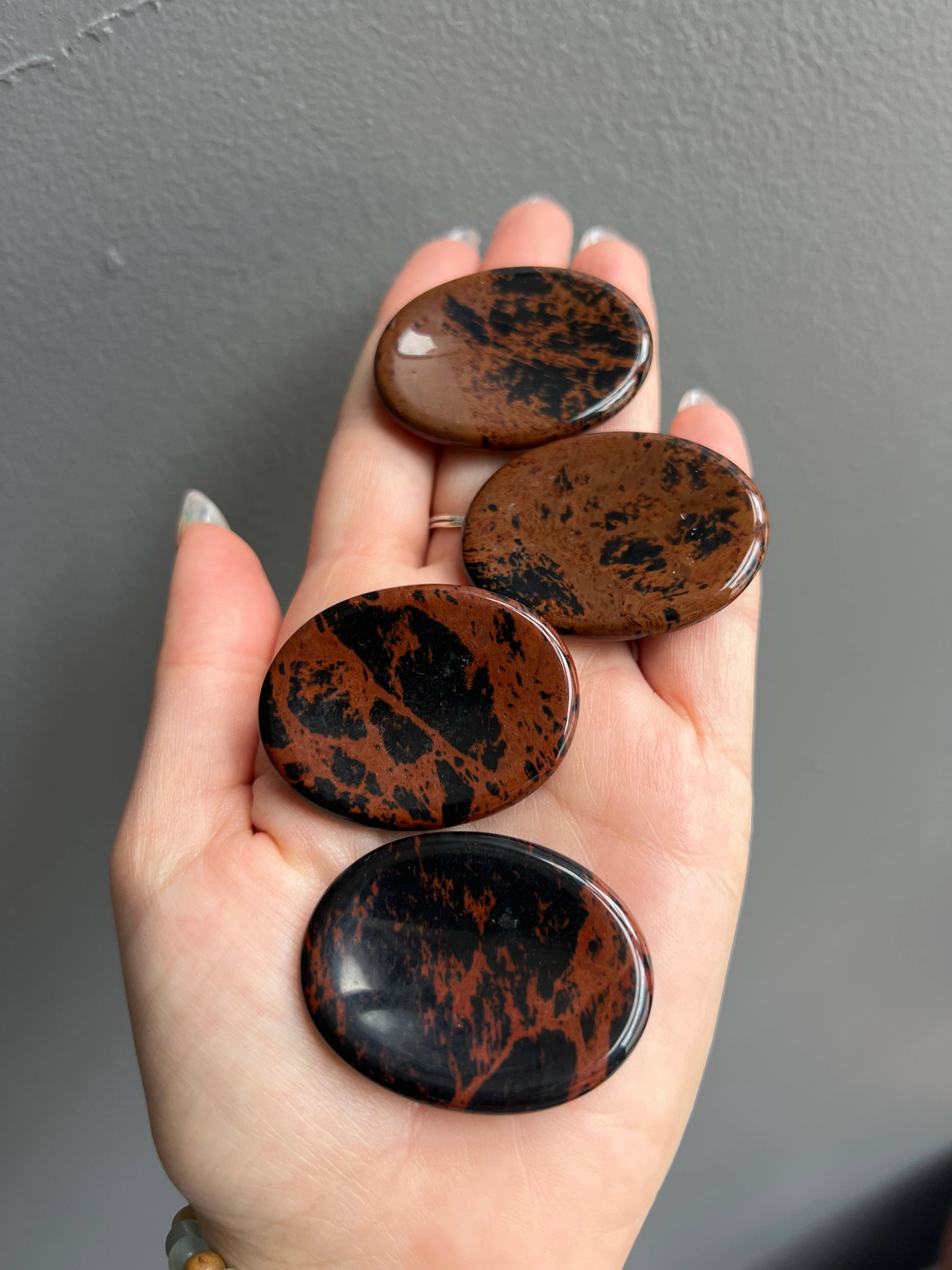 Mahogany Obsidian Crystal Worry Stone