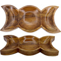 Teak Wood Bowl - Triple Moon