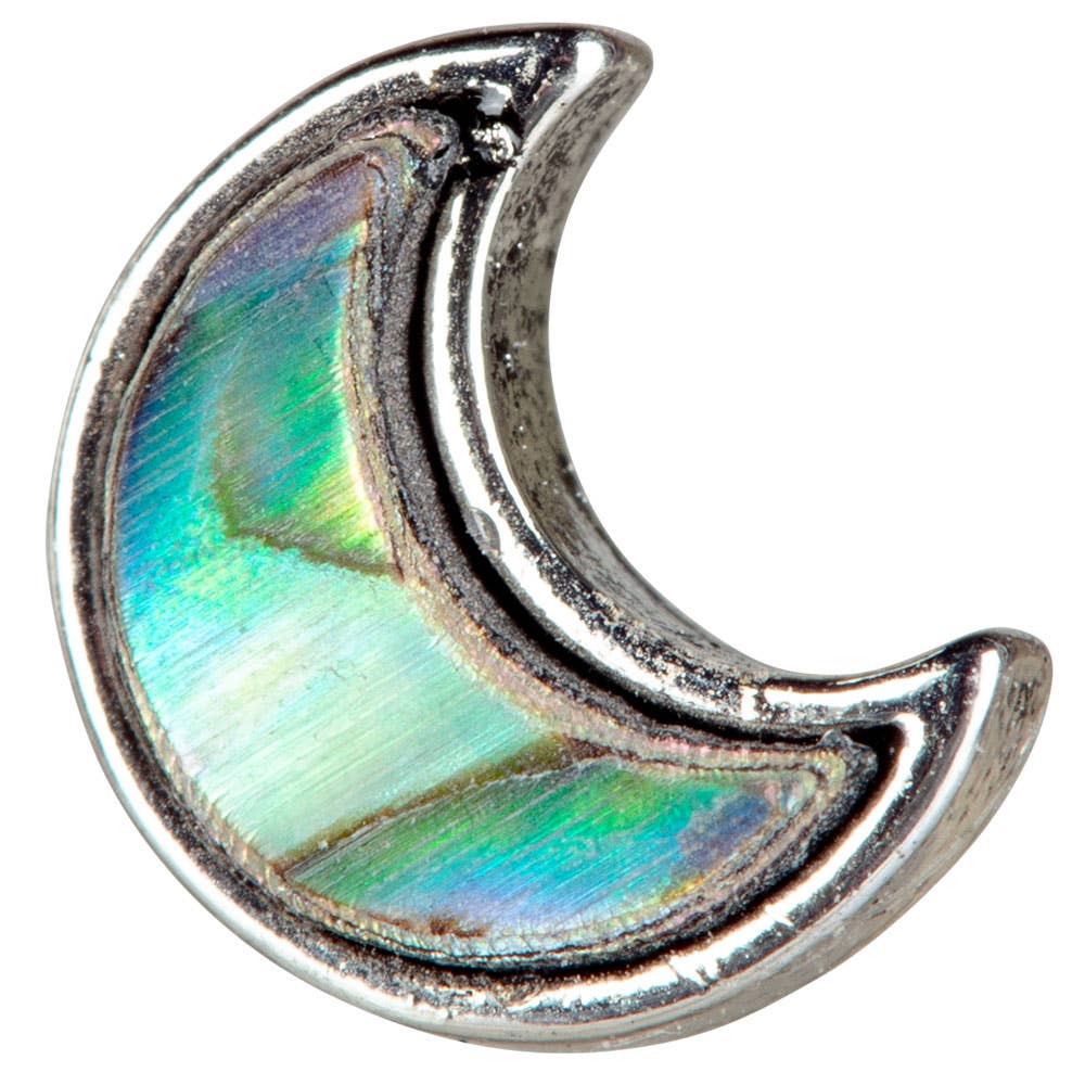 ABALONE SHELL CRESCENT MOON STUDS Earrings