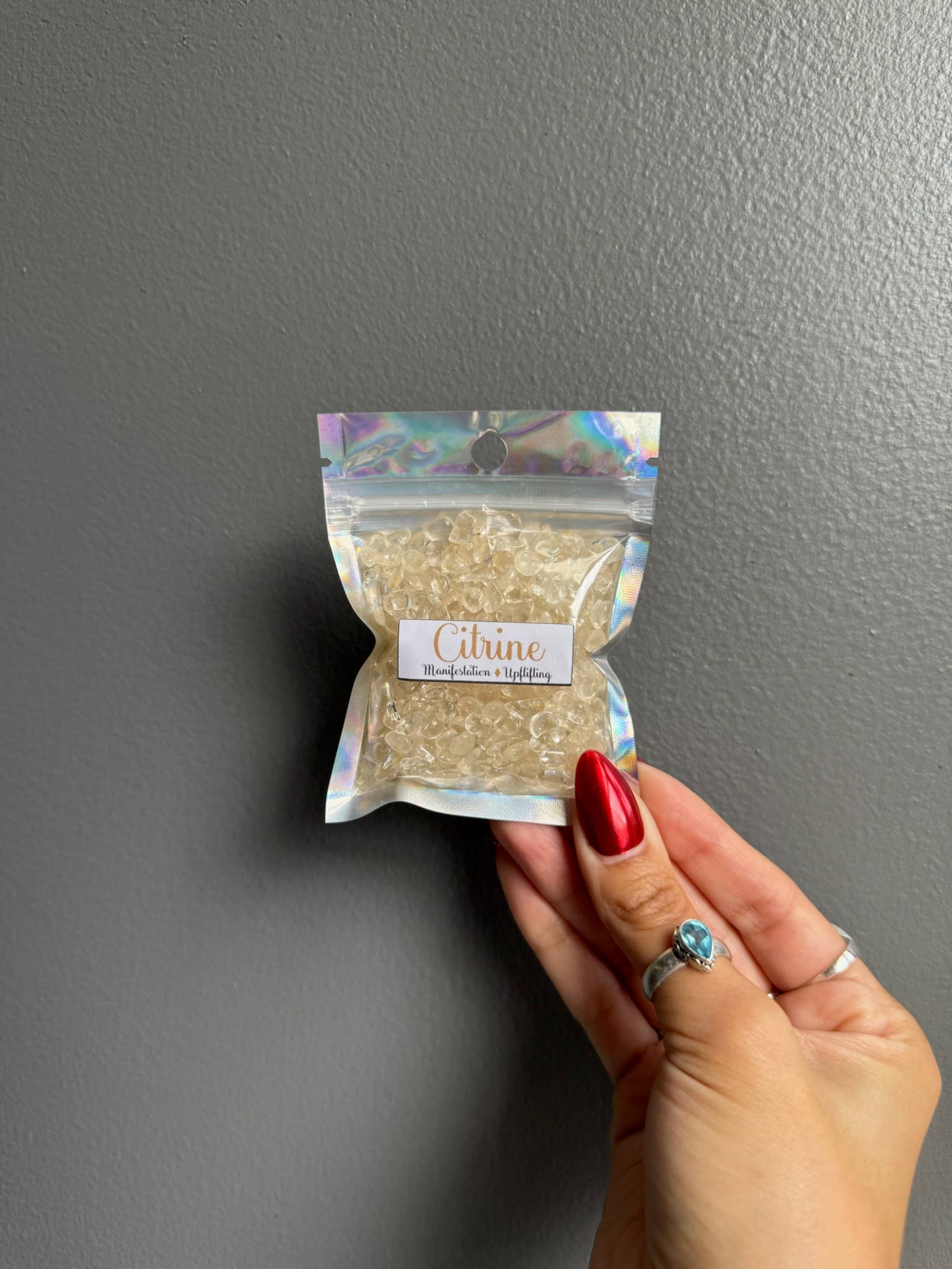 Citrine Crystal Chip Bags