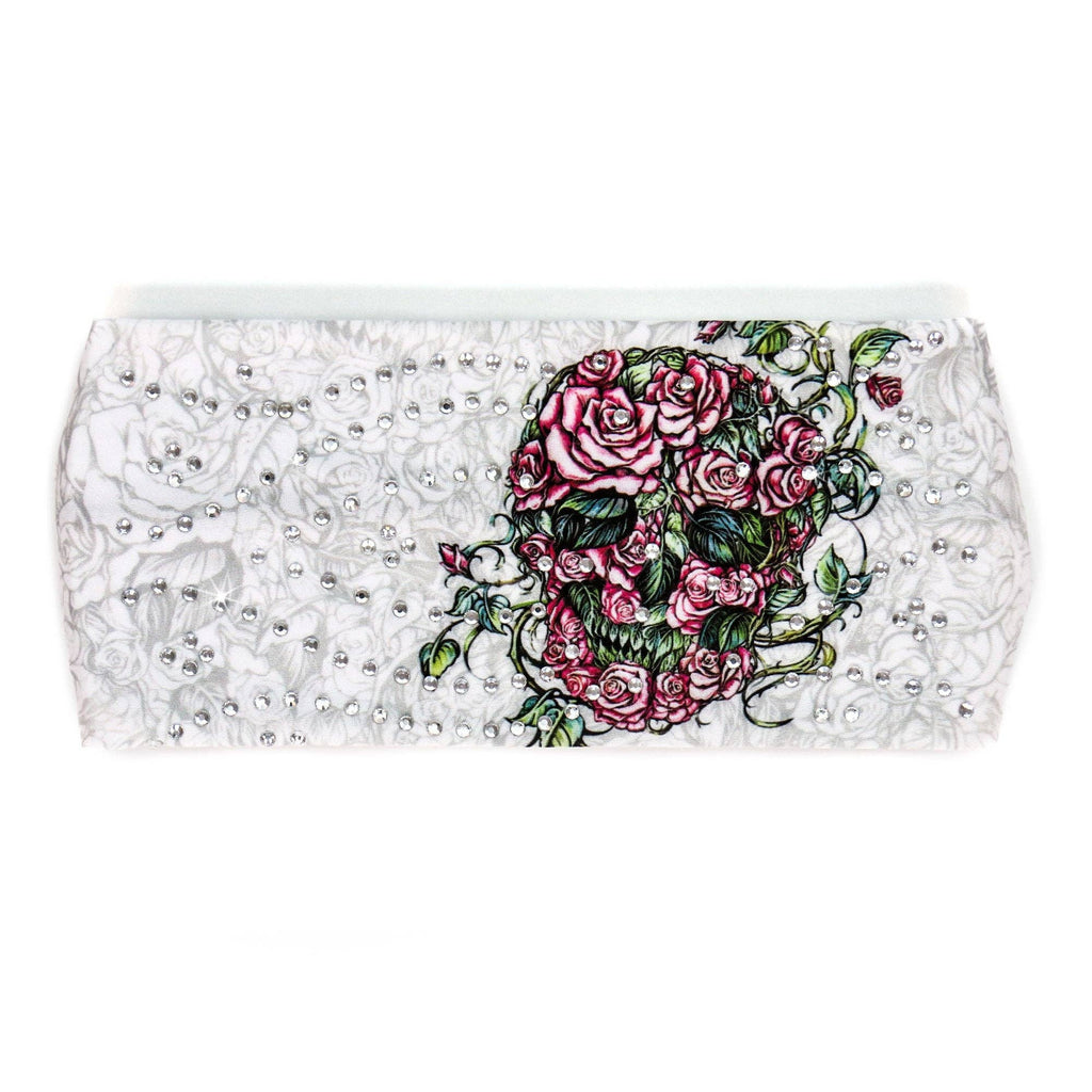 Bling Bands Rose Skulls Rhinestone Crystal Headband Wraps