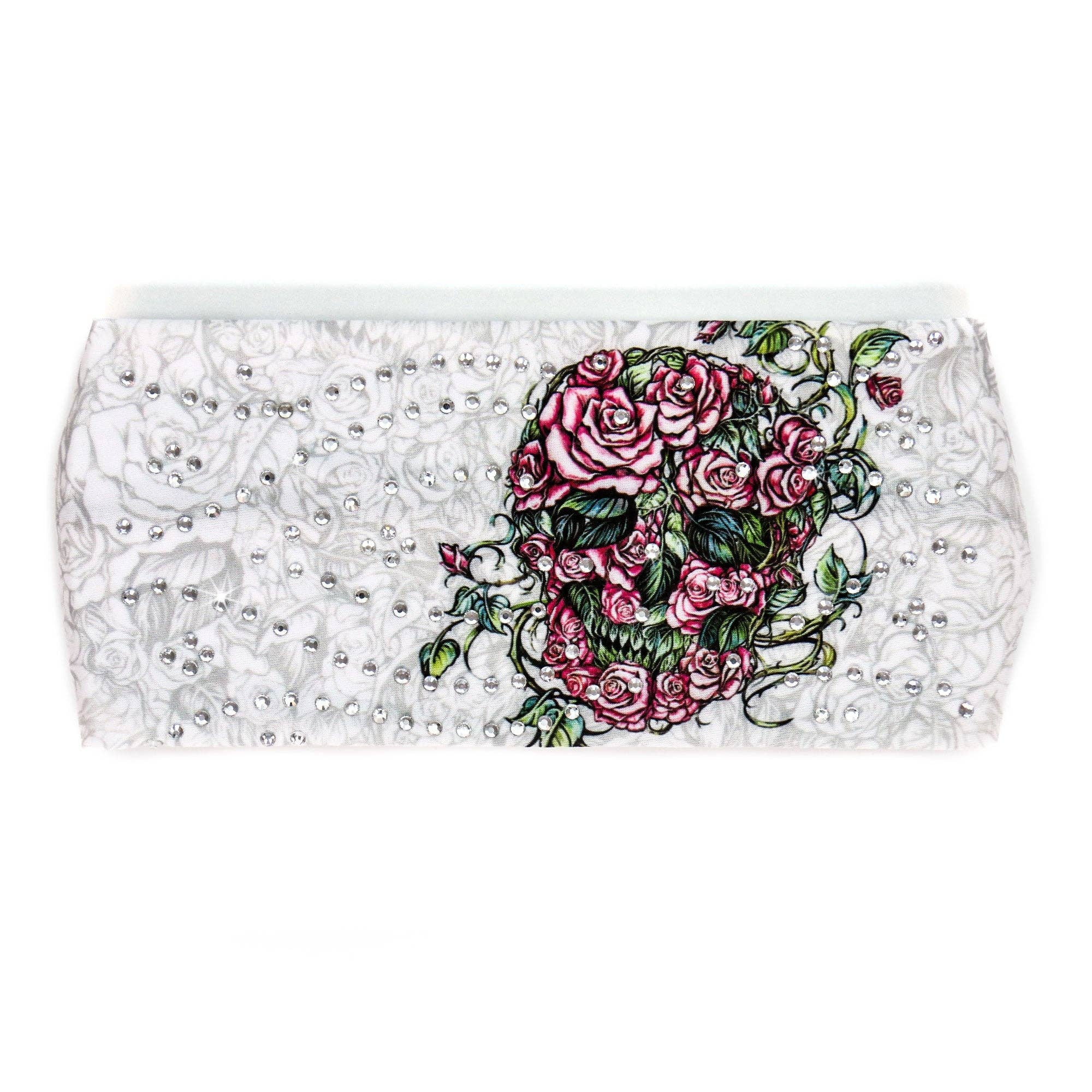 Bling Bands Rose Skulls Rhinestone Crystal Headband Wraps