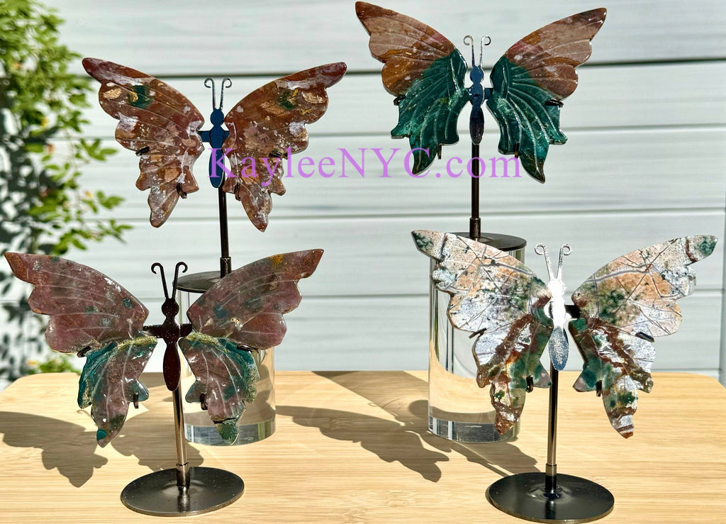 Natural Marine Jasper butterfly Crystal