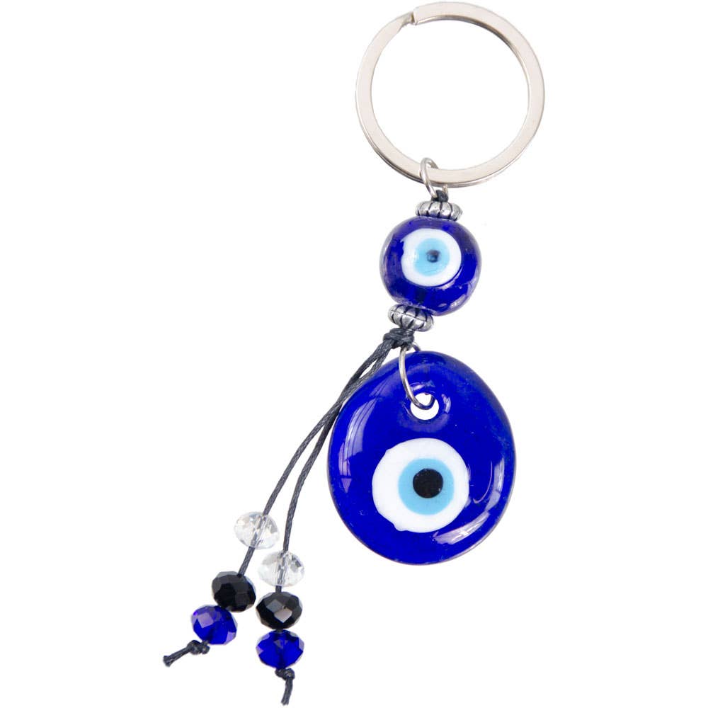 Evil Eye Talisman Key Ring Glass Evil Eye