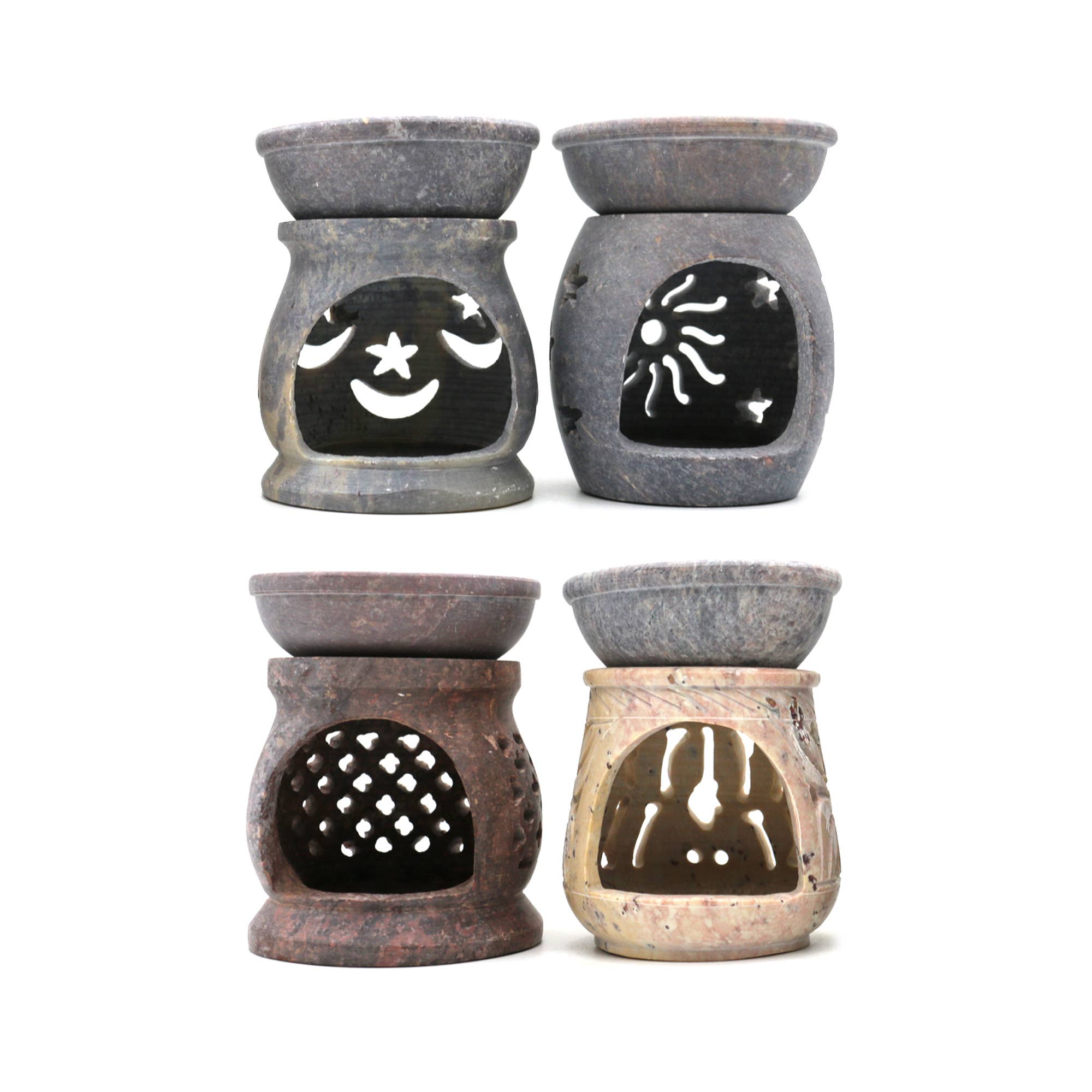 Oil Lamp, Stone - Assorted (3 in.)