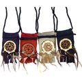Thin Suede Medecine Bag 2x3 Dreamcatcher Assorted Colors
