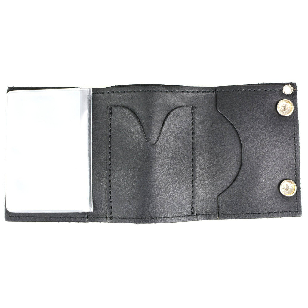Hot Leathers WLB1021 2nd Amendment Tri-fold Black Leather Wallet with Chain