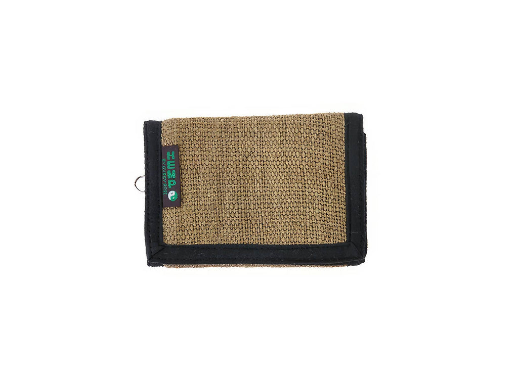 VEGETABLE DYE HEMP TRIFOLD WALLET
