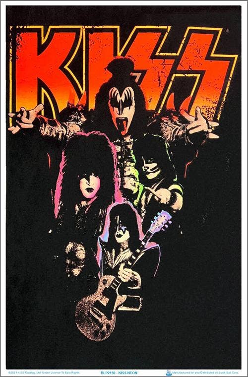 Kiss Neon Blacklight Poster - 23" x 35"