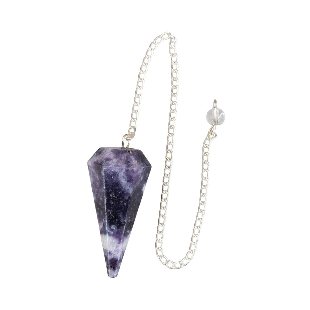 Lepidolite Faceted Pendulum.