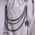 Trendy Punk Style Metal Spider Web Chain for Jeans