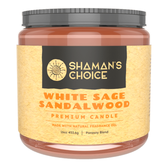 White Sage Sandalwood Wood Wick 8 oz Premium Candle